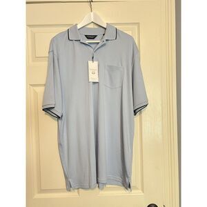 Men's‎ Roundtree- Yorke S/S Polo Baby Blue 100% Pima Cotton Size L - #193